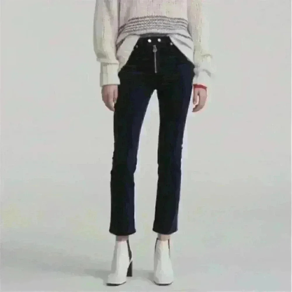 NWT - Rag & Bone Dojo Crop Flare Velvet Pants Size - 26
